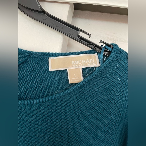 Michael Kors Teal Long Sleeve Blouse - Picture 2 of 3